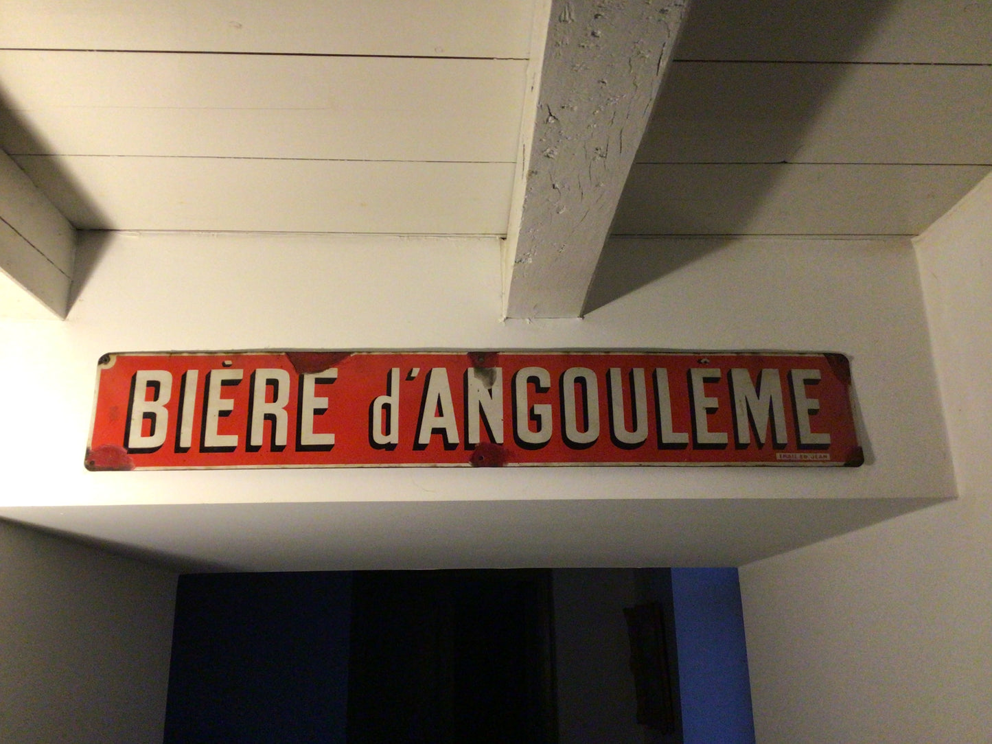 Plaque emaillée « Bière d’ Angoulême »